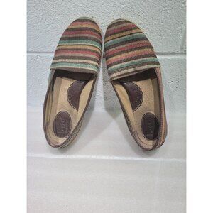 BOC Espadrille Flats Slip On Shoes Striped Born Concepts 7.5 C87223